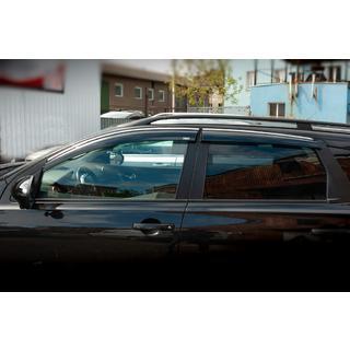 Deflectores de ventana con moldura cromada (4 uds, Niken) Nissan Qashqai 2007-2010 foto 2