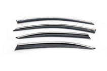 Skoda Octavia III A7 2013-2019 Deflectores de Ventana con Moldura Cromada LiftBack (4 uds, Niken) foto 2