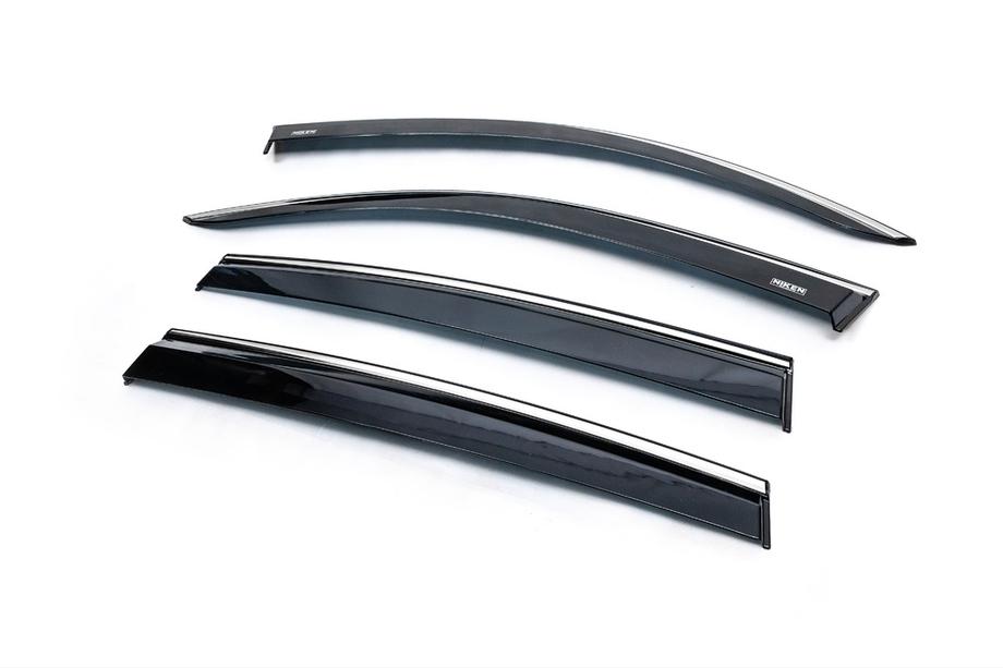 Volkswagen Tiguan 2016-2023 Deflectores de Ventana con Moldura Cromada (4 uds., Niken) Foto 2