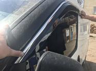 Fiat Doblo II 2010-2022 Deflectores de ventana con moldura cromada (4 uds, Niken) foto 7