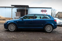 Audi A3 2003-2012 Molduras inferiores de ventana acero inoxidable foto 2