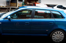 Audi A3 2003-2012 Molduras inferiores de ventana acero inoxidable foto 4