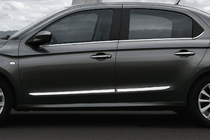 Fiat Albea 2002-2012 Moldura de puerta acero inoxidable foto 1