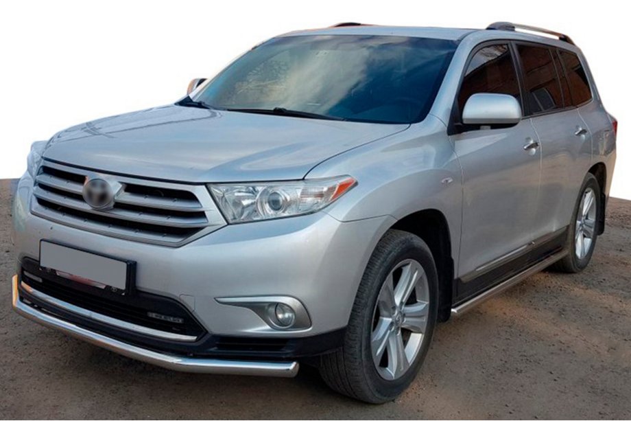 Toyota Highlander 2008-2013 Defensa Delantera ST008 (2010-2013, Acero Inoxidable) Image