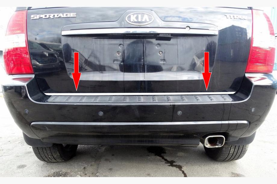 Kia Sportage 2004-2010 Moldura maletero acero inoxidable Image