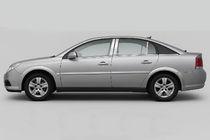 Opel Vectra C 2002-2008 Cubiertas de Pilar de Puerta Cromadas (6 uds, Acero Inoxidable) foto 3