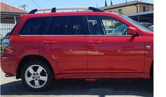 Mitsubishi Outlander 2001-2006 Molduras inferiores de ventana acero inoxidable (6 uds) foto 6