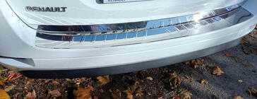 Dacia Logan MCV 2013-2020 Protector de Parachoques Trasero Carmos Acero Inoxidable foto 2