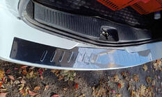 Renault Logan MCV 2013-2022 Protector de Parachoques Trasero Carmos Acero Inoxidable foto 1