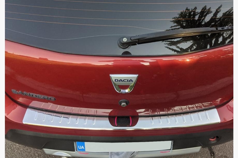 Dacia Sandero 2007-2013 Protector de Parachoques Trasero Carmos V1 Acero Inoxidable Image