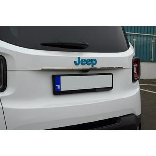 Moldura cromada sobre la matrícula (acero inoxidable) Jeep Renegade 2014-