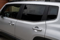 Jeep Renegade 2014- Molduras de Ventanas Cromo Negro (6 uds, Acero Inoxidable) foto 1
