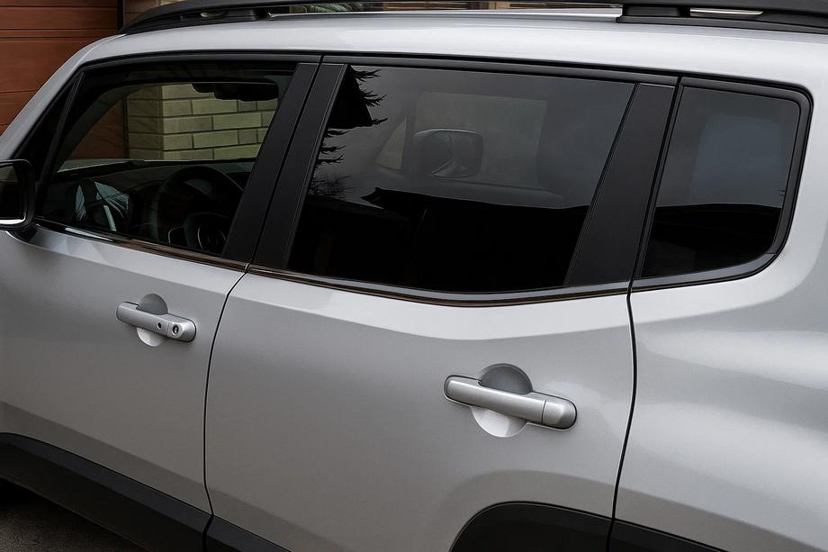 Jeep Renegade 2014- Molduras de Ventanas Cromo Negro (6 uds, Acero Inoxidable) Image
