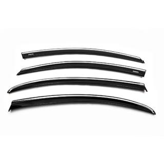 Deflectores de ventana con moldura cromada (4 uds, Niken)