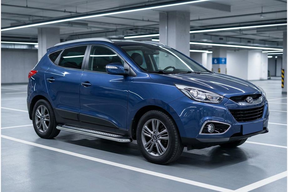 Hyundai IX-35 2010-2015 Estribos Laterales Maydos V2 (2 uds., Aluminio y Acero Inoxidable) Image