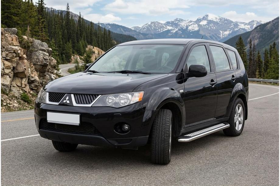 Mitsubishi Outlander 2006-2012 Estribos Laterales Maydos V2 (2 uds., Aluminio y Acero Inoxidable) Foto 1