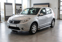Renault Sandero 2007-2013 Estribos Laterales Maydos V2 (2 uds., Aluminio y Acero Inoxidable) foto 1