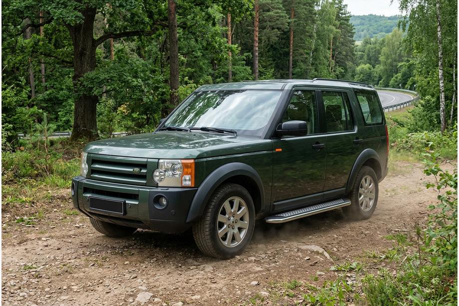 Land Rover Discovery III 2004–2009 Estribos Laterales Maydos V2 (2 uds., Aluminio y Acero Inoxidable) Image