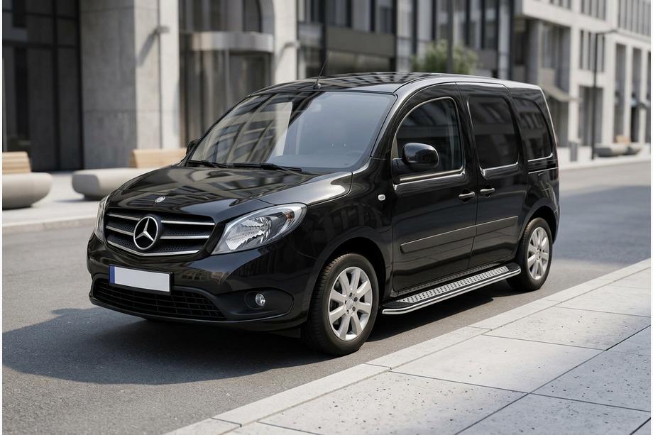 Mercedes Citan 2013-2021 Estribos Laterales Maydos V2 (2 uds., Aluminio y Acero Inoxidable) Image