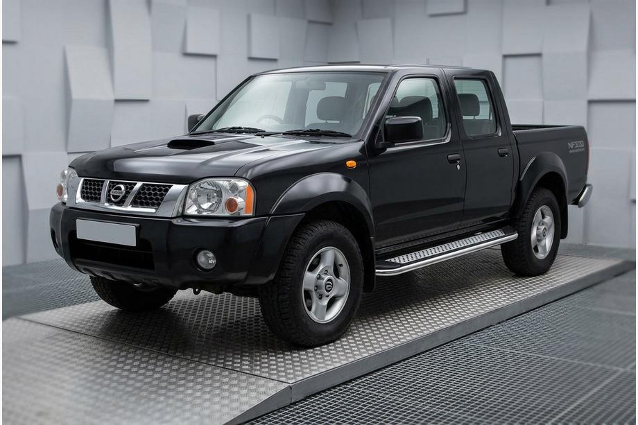 Nissan NP300 1999-2015 Estribos Laterales Maydos V2 (2 uds., Aluminio y Acero Inoxidable) Image