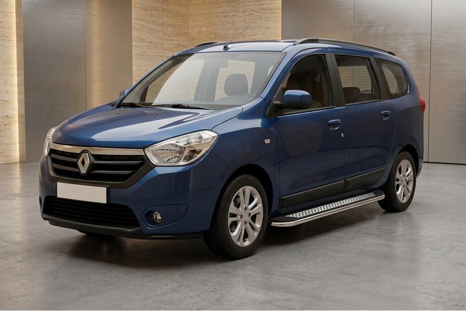Renault Lodgy 2013-2022 Estribos Laterales Maydos V2 (2 uds., Aluminio y Acero Inoxidable) Image