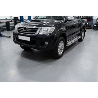 Estribos Laterales Maydos V2 (2 uds., Aluminio y Acero Inoxidable) Toyota Hilux 2006-2015 foto 1