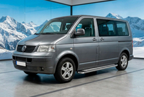 Volkswagen T5 Caravelle 2004-2010 Estribos Laterales Maydos V2 (2 uds., Aluminio y Acero Inoxidable) Solo para batalla corta foto 1