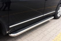 Volkswagen T5 Caravelle 2004-2010 Estribos Laterales Maydos V2 (2 uds., Aluminio y Acero Inoxidable) Solo para batalla corta foto 3