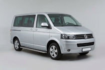 Volkswagen T5 2010-2015 Estribos Laterales Maydos V2 (2 uds., Aluminio y Acero Inoxidable) Solo para batalla corta foto 1