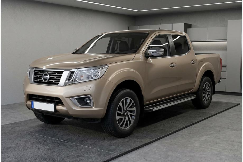 Nissan Navara/NP300 2016- Estribos Laterales Maya V1 (2 uds., Aluminio) Image