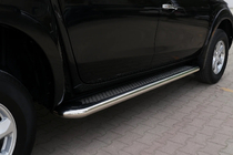 Mitsubishi L200 2015-2024 Estribos Laterales Maydos V2 (2 uds., Aluminio y Acero Inoxidable) foto 3