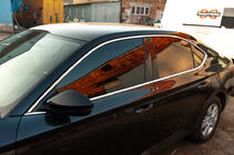Skoda Superb 2015-2024 Juego completo de molduras de ventanas en acero inoxidable foto 3