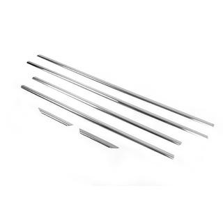 Cubiertas de molduras de ventanas cromadas (6 uds, acero inoxidable) Mercedes C-class W204 2007-2015 foto 4