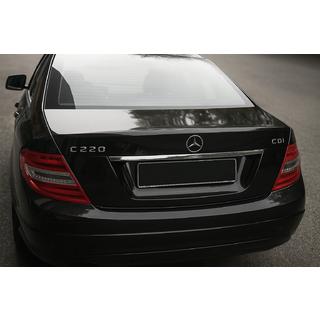 Moldura cromada sobre la matrícula (acero inoxidable) Mercedes C-class W204 2007-2015 foto 1