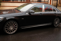 Mercedes S-class W222 2013-2022 Molduras de pilares Carmos de acero inoxidable foto 1