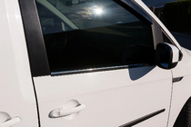 Volkswagen Caddy 2015-2020 Molduras de Ventanas Cromo Negro (2 uds., Acero Inoxidable) foto 1