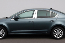 Skoda Octavia III A7 2013-2019 Molduras de Acero Inoxidable para Pilares de Puerta (6 uds) foto 1