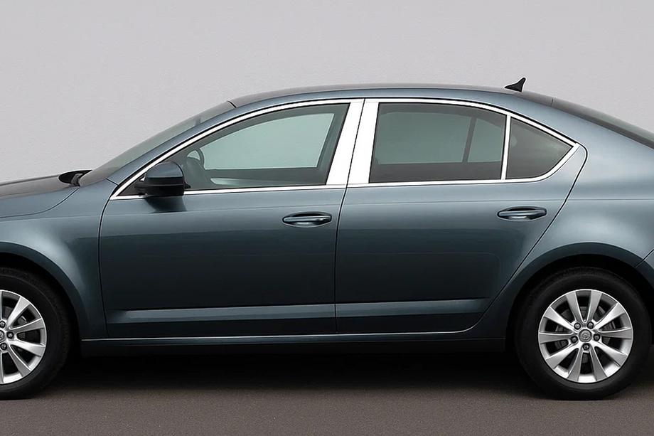 Skoda Octavia III A7 2013-2019 Molduras de Acero Inoxidable para Pilares de Puerta (6 uds) Image