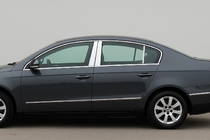 Volkswagen Passat B6 2006-2012 Molduras de pilares de puerta en acero inoxidable (SD) foto 1