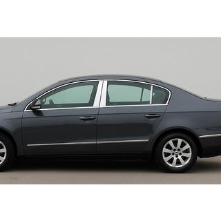 Molduras de pilares de puerta en acero inoxidable (SD) Volkswagen Passat B6 2006-2012 foto 1
