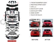 Mercedes A-сlass W176 2012-2018 Kit de Carrocería (A45 AMG) foto 3