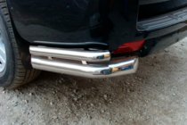 Toyota Land Cruiser Prado 150 2009-2023 Esquinas traseras AK003-doble (acero inoxidable) foto 3