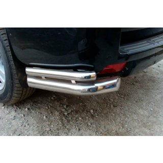 Esquinas traseras AK003-doble (acero inoxidable) Toyota Land Cruiser Prado 150 2009-2023 foto 3