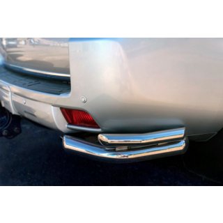 Esquinas traseras AK003-doble (acero inoxidable) Toyota Land Cruiser Prado 150 2009-2023 foto 1