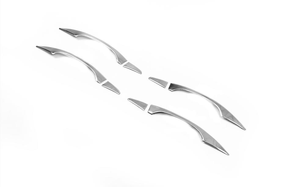 Peugeot 508 2010-2018 Cubiertas cromadas para la parte superior de las manijas (4 uds, acero inoxidable) Foto 3
