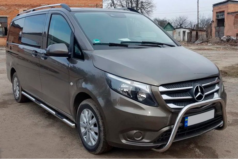 Mercedes Vito/V-class W447 2014- Tubos laterales 2 uds., acero inoxidable d60, batalla larga (L3) Foto 4