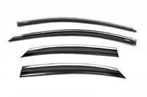 Ford Focus II 2008-2011 Deflectores de Ventana con Moldura Cromada SD/HB (4 uds, Niken) foto 1