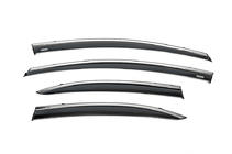 Honda Civic Sedan VIII 2006-2011 Deflectores de ventana con moldura cromada (4 uds, Niken) foto 2