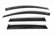 Renault Kadjar 2015-2022 Deflectores de ventana con moldura cromada (4 uds, Niken) foto 1