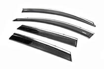 Renault Kadjar 2015-2022 Deflectores de ventana con moldura cromada (4 uds, Niken) foto 2